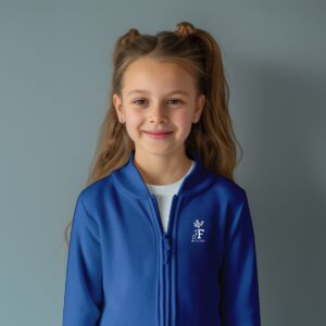 Tenue scolaire VESTE PEDRO bleue Collège Jean Franco - Boutique Fil Rouge