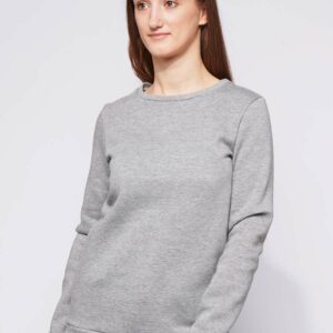 Le sweat classique à col rond Sirène – Gris clair