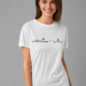 Tee-shirts unisexe The Line Nice blanc Made in France - Boutique Fil Rouge